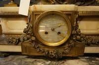 Louis XVI style Clock in onyx and bronze, France 2nd half 19th C.