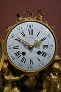 Louis XVI style Clock  in gilded bronze, France 2nd half 19th C.