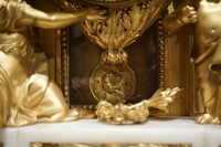 Louis XVI style Clock  in gilded bronze, France 2nd half 19th C.
