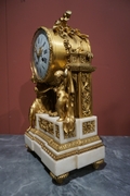 Louis XVI style Clock  in gilded bronze, France 2nd half 19th C.