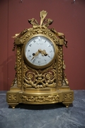 Louis XVI style Clock set in gilded bronze, France 2nd half 19th C.