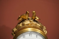 Louis XVI style Miniature clock set in bronze and marble, France 19th century