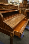 Louis XVI style Parquetry desk in mahogany, France 19th century