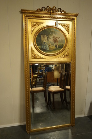 Louis XVI style gilded mirror