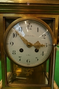 Louis XVI style table clock in bronze and marble, France 19th century