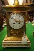 Louis XVI style table clock in bronze and marble, France 19th century