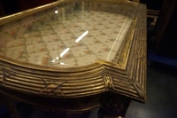 Louis XVI style Table vitrine in gilded wood, France 19th century