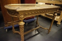 Louis XVI style Table vitrine in gilded wood, France 19th century