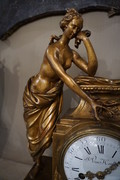 Louis XVI wood gilded clock 18th Century