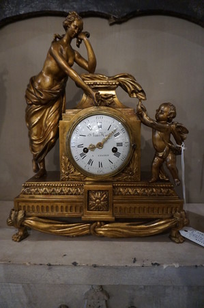 Louis XVI wood gilded clock