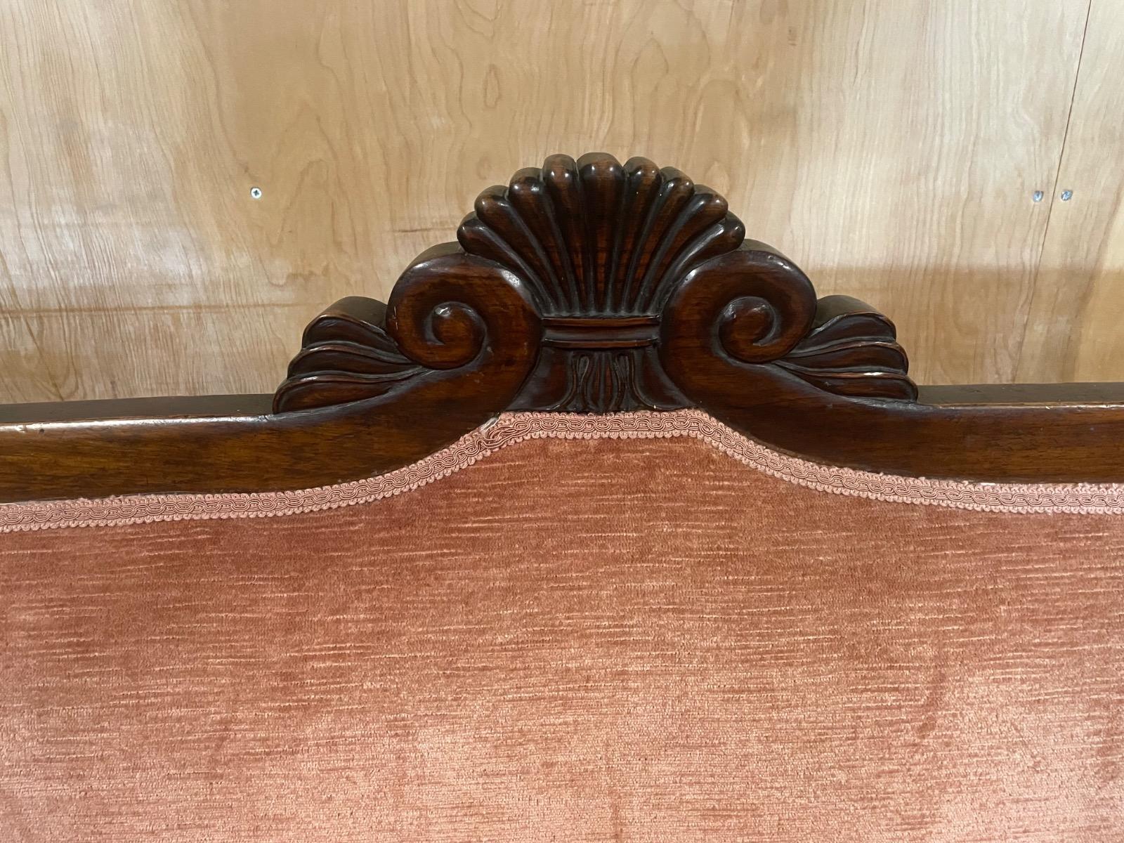Mahogany Empire bench. 168x57x97H cm 