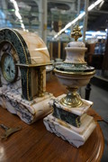 Marble clock set Around 1900