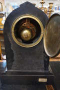 Marble clock with calender Early 20th Century