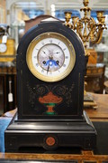 Marble clock with calender Early 20th Century