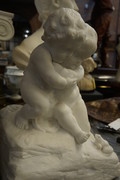 Marble statue of 2 putti 19th Century