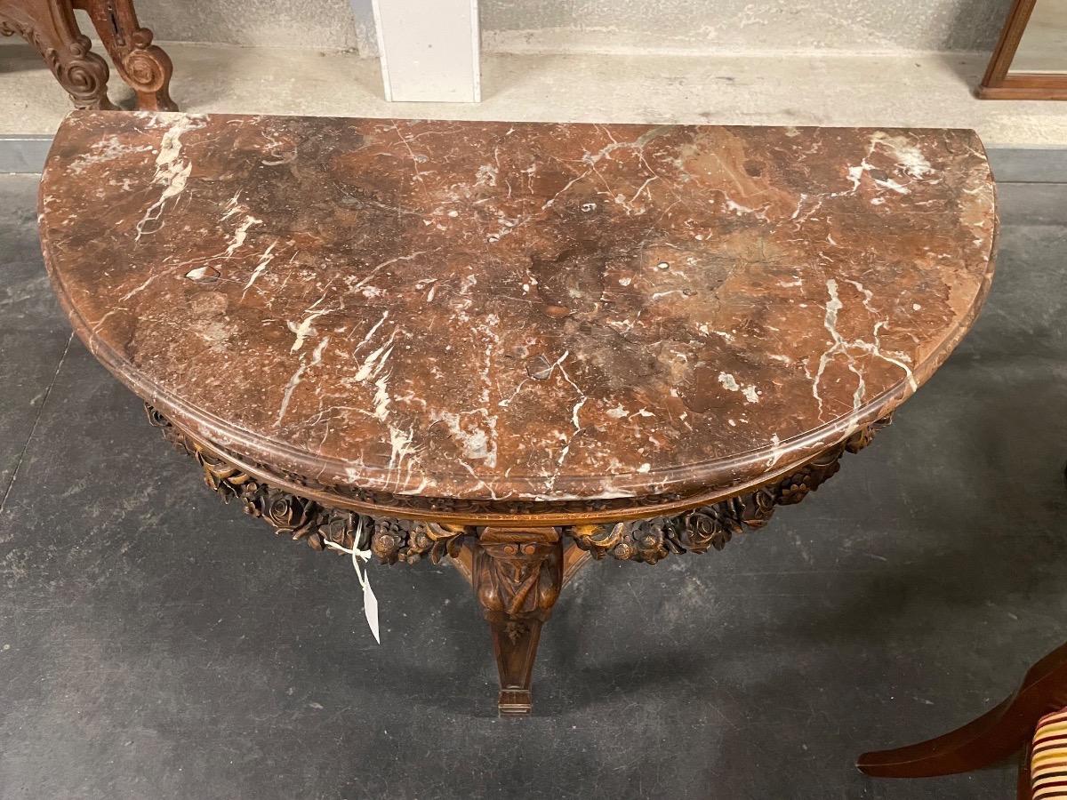 Marble top console table, 94x43x82H cm 