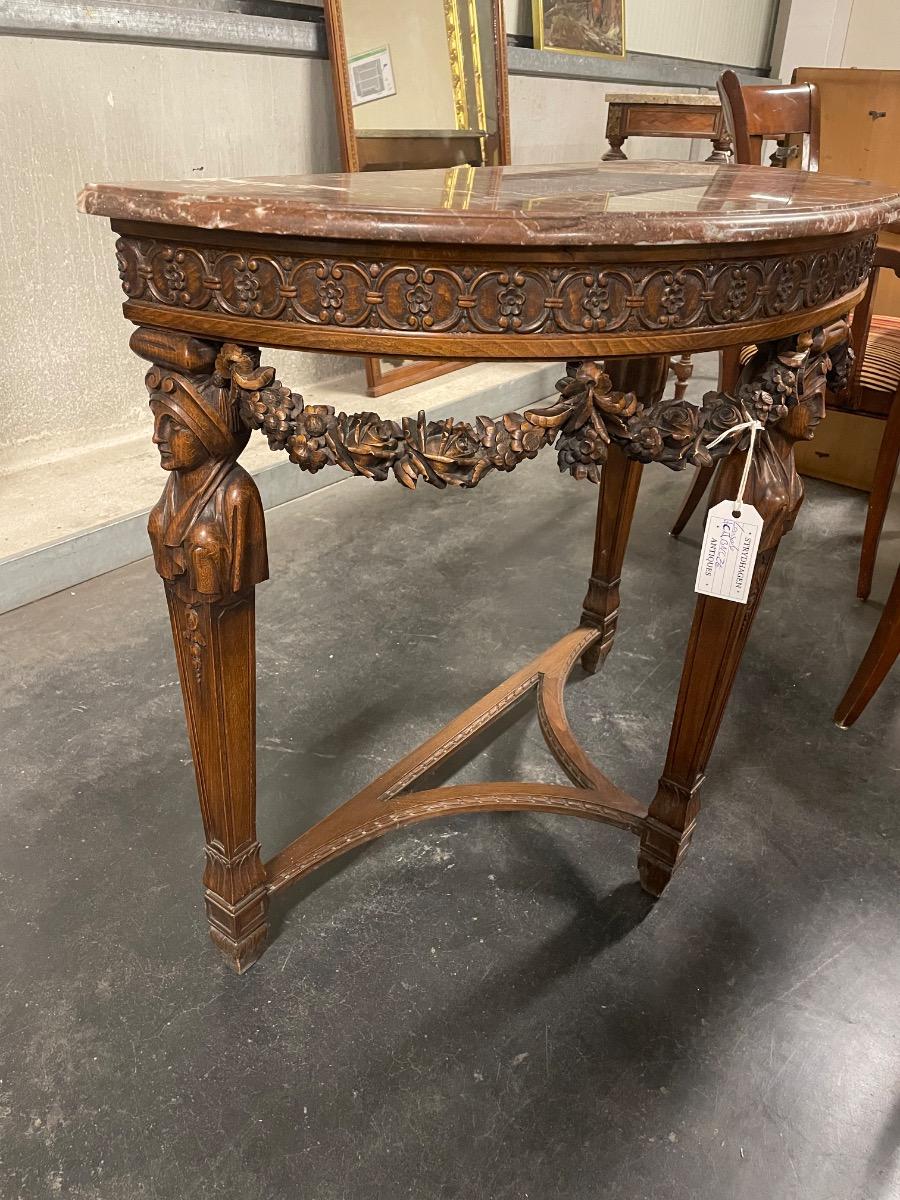 Marble top console table, 94x43x82H cm 