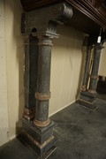 Marble with wood fireplace 19th Century