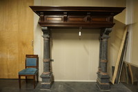 Marble with wood fireplace 19th Century