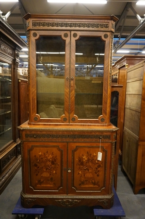 Marquetry bookcase