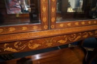 style Marquetry vitrine in mahogany, England 19th century