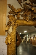 Mirror in gilded wood with plaster, France 19th century