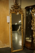 Mirror in gilded wood with plaster, France 19th century