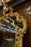 Mirror top console table in wood, Italy 2nd half 20th Century