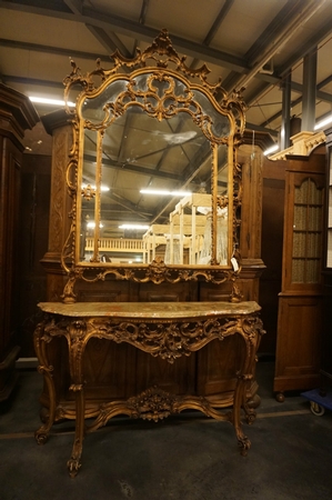 Mirror top console table