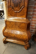 Musical grandfather clock in walnut, Holland around 1750