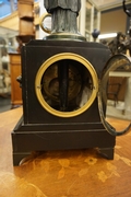 Mystery clock in bronze & marble, France around 1900