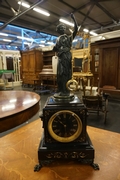 Mystery clock in bronze & marble, France around 1900