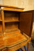 Napoleon III style Desk in tuya walnut, France 19th century