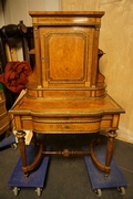 Napoleon III style Desk in tuya walnut, France 19th century