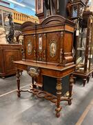 Napoleon III Desk with Porcelain, 106x49x143h cm