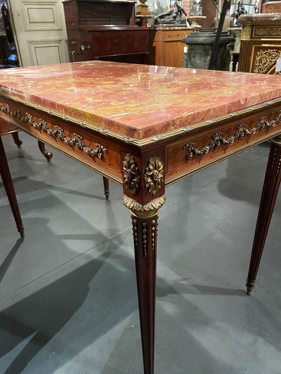 High quality Napoleon III marble top table