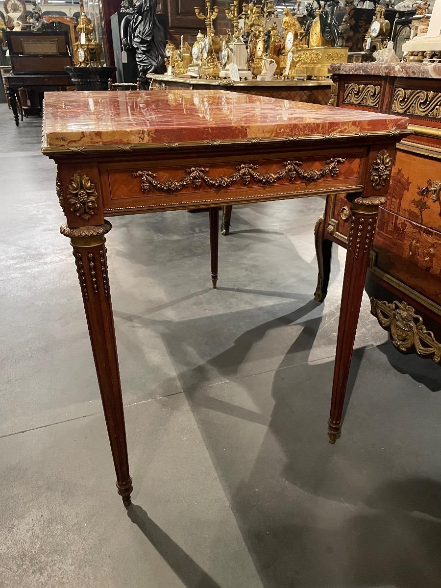 High quality Napoleon III marble top table