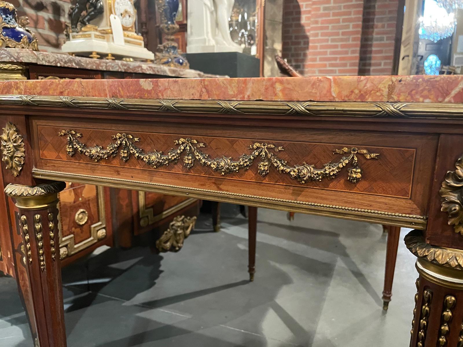 High quality Napoleon III marble top table