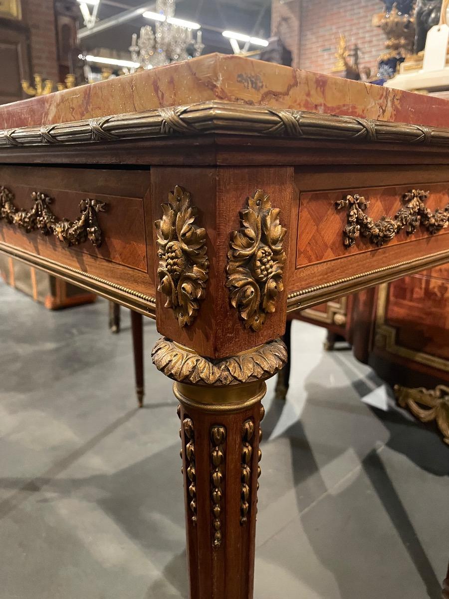 High quality Napoleon III marble top table