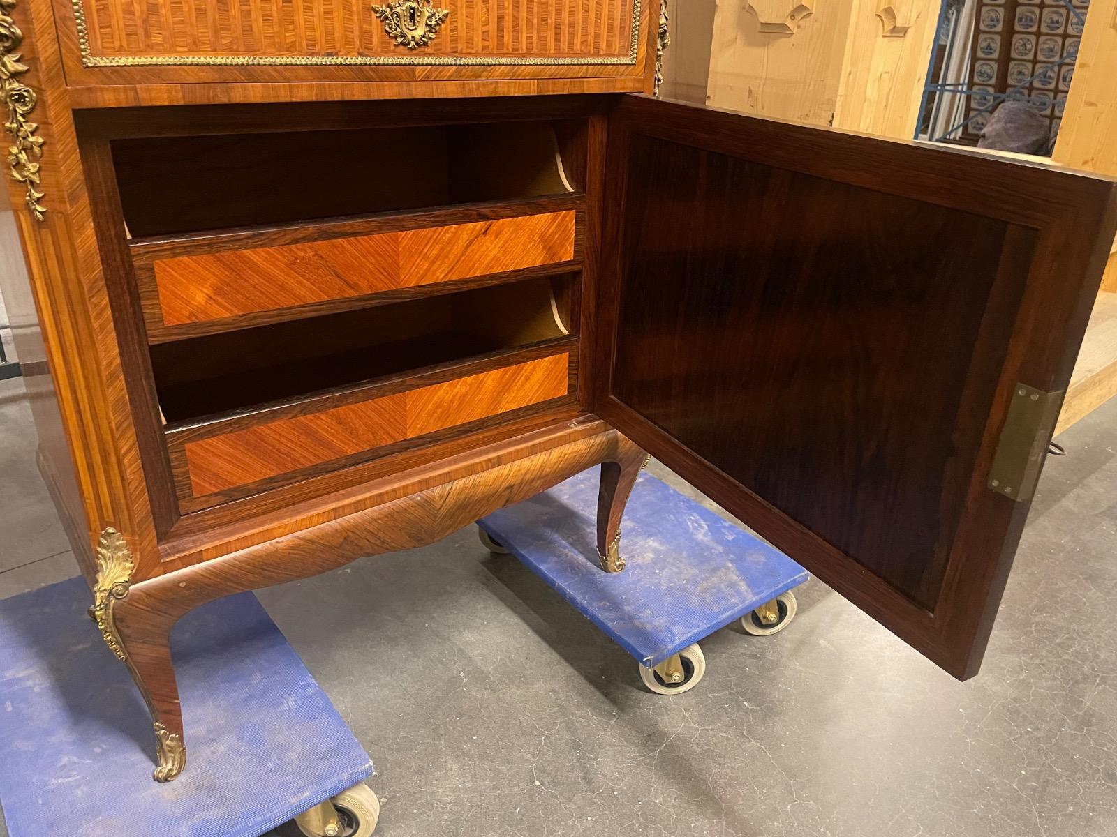 Napoleon III vernis martin cabinet with writing drawer, 74x40x90H cm 