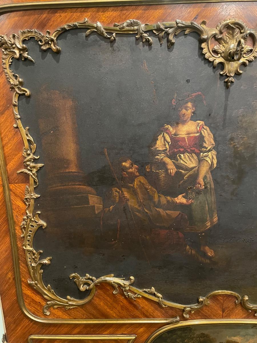 Napoleon III vernis martin Sormani signed secretaire