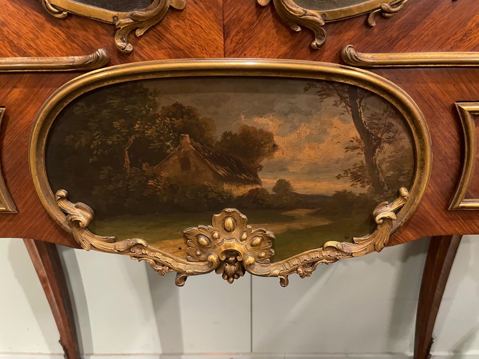 Napoleon III vernis martin Sormani signed secretaire