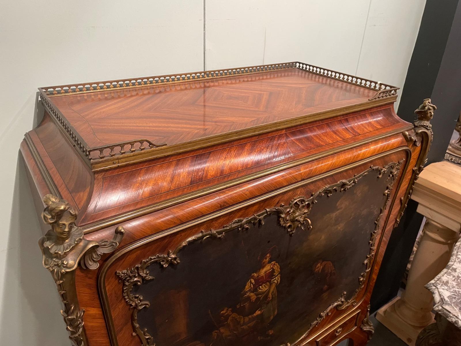Napoleon III vernis martin Sormani signed secretaire