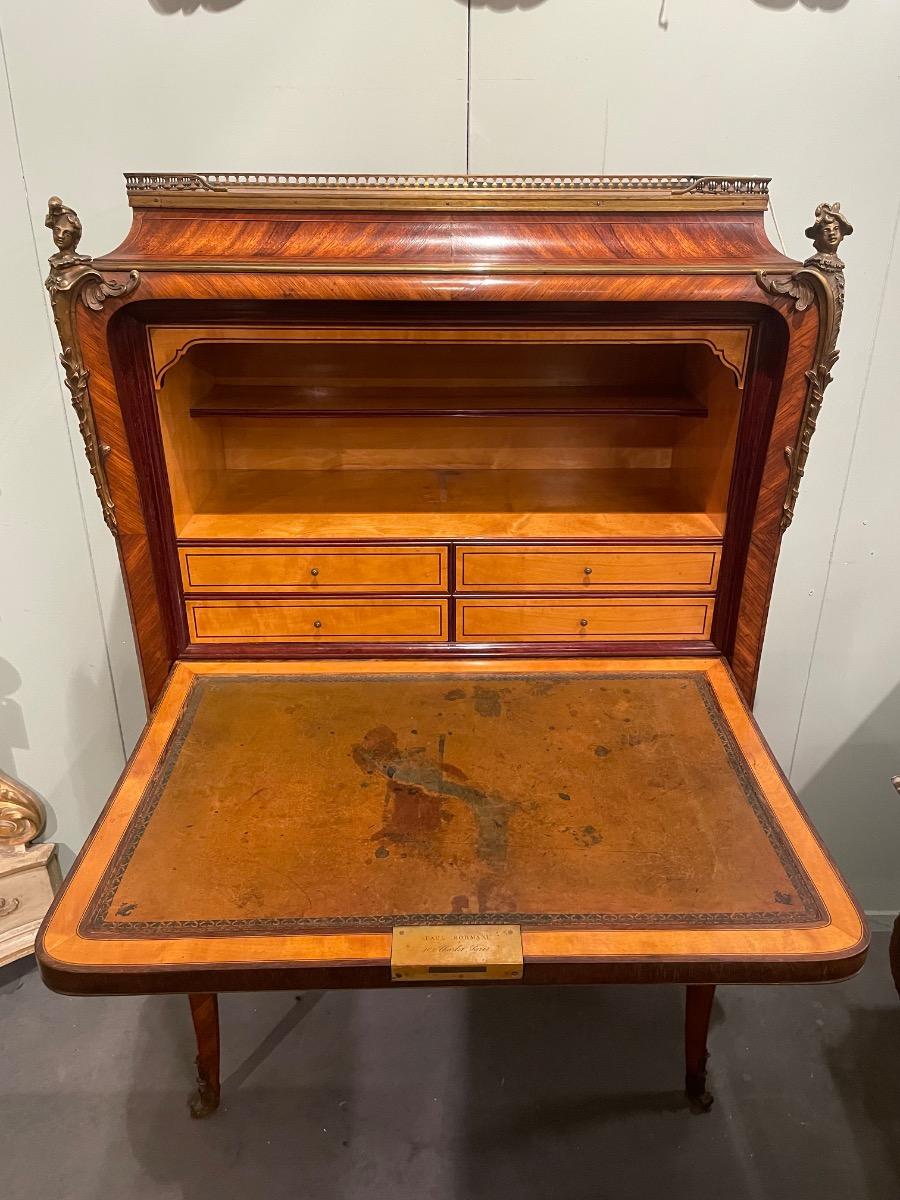 Napoleon III vernis martin Sormani signed secretaire