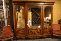 Napoleon III style Wardrobe in Walnut-Vernis Martin, France 19th century