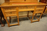 Neo gothic style desk in oak, France around 1900