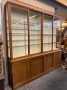 Oak art deco shop vitrine 276x43x258H cm 