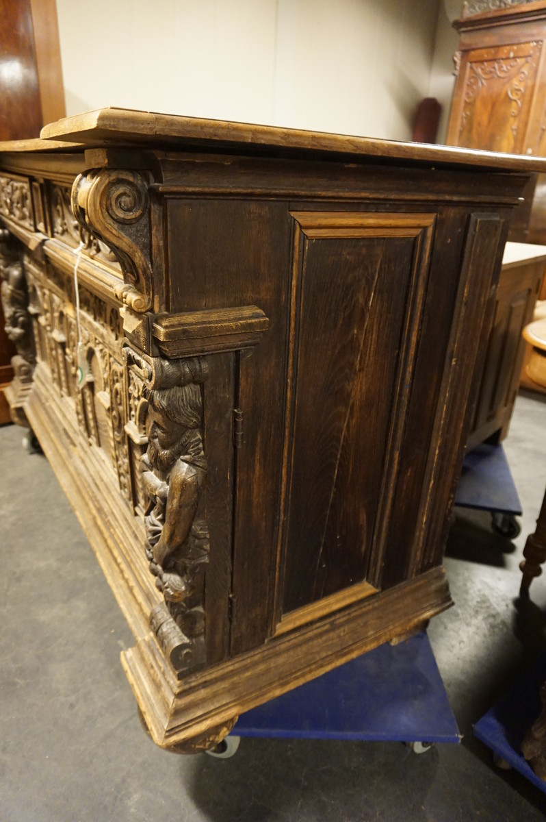 Oak carved sideboard