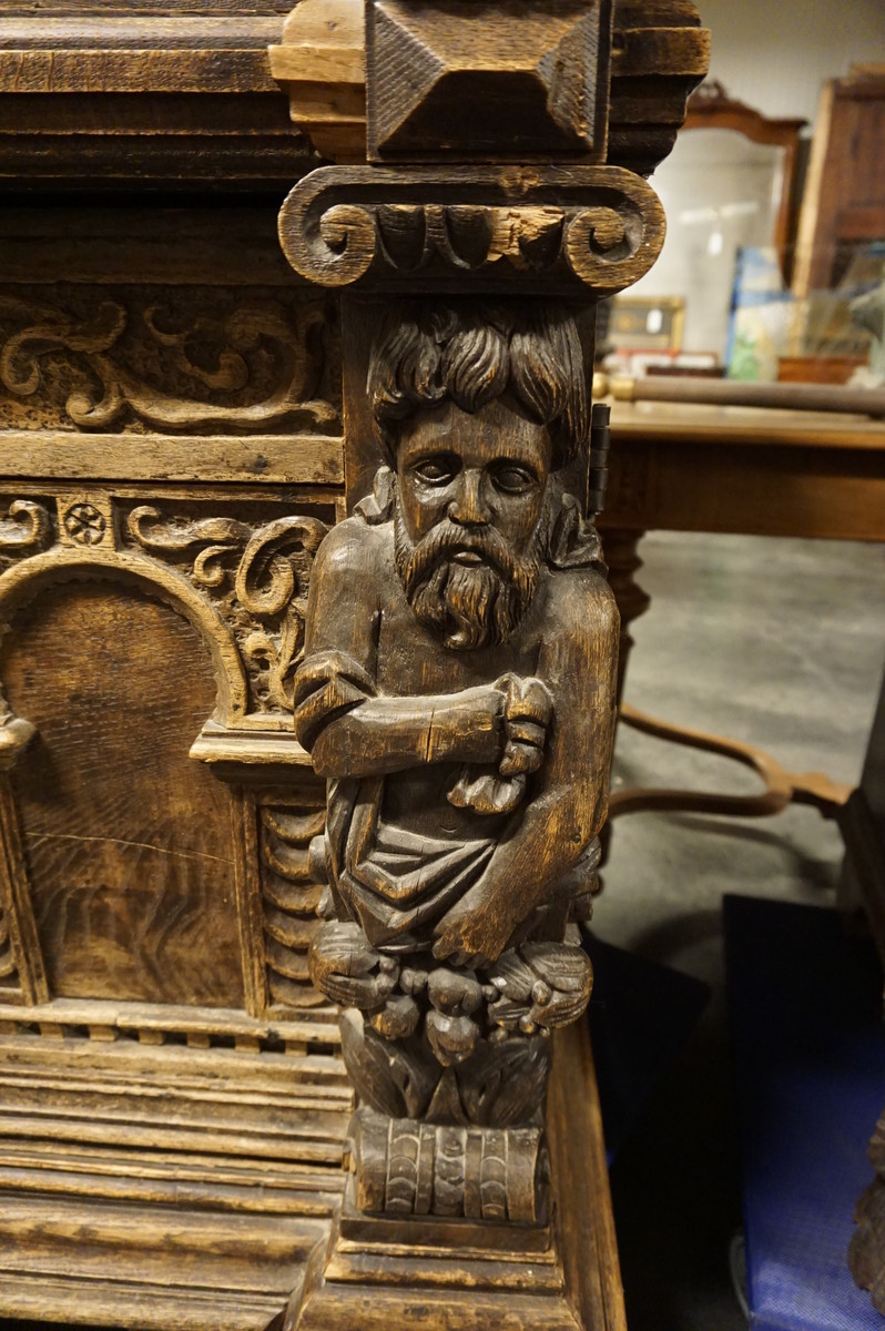 Oak carved sideboard