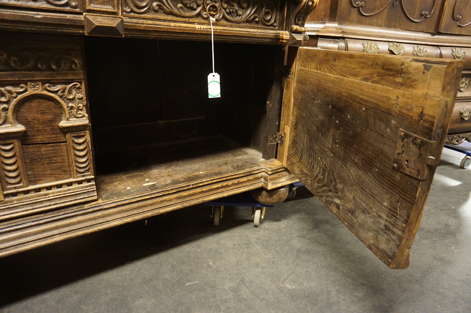 Oak carved sideboard